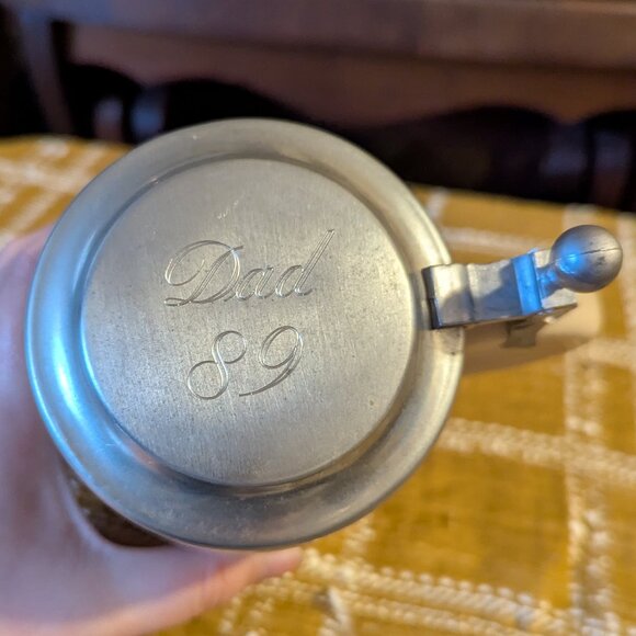 Wilderness Outdoor Animal Print Design Vintage Beer Stein w/ Metal Top - Picture 6 of 9